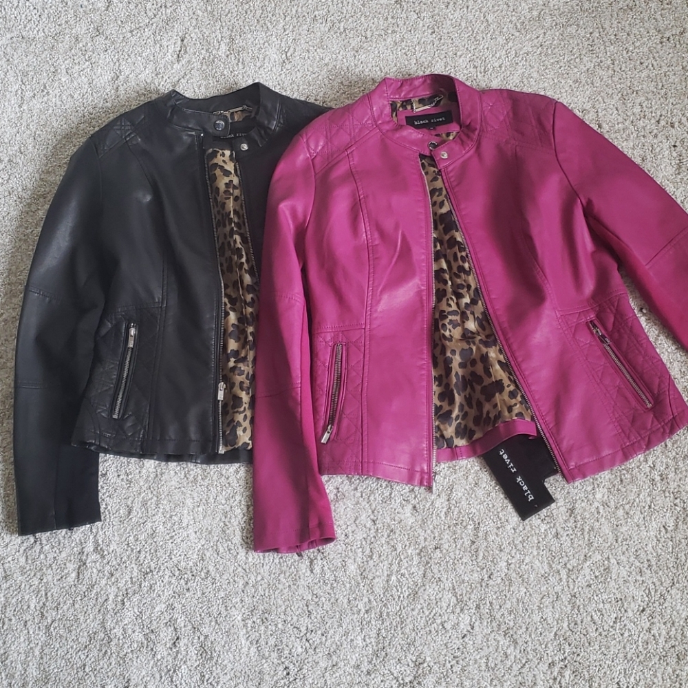 Lot of 2 NWT Black Rivet Leather Jackets